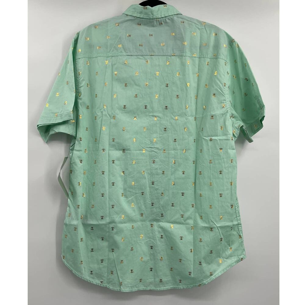 Drill Clothing Mens Slim Fit Mint Short Sleeve Gold Bumblebee Shirt XL NEW - Picture 2 of 9